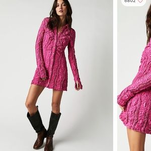 Free people shayla lace mini dress